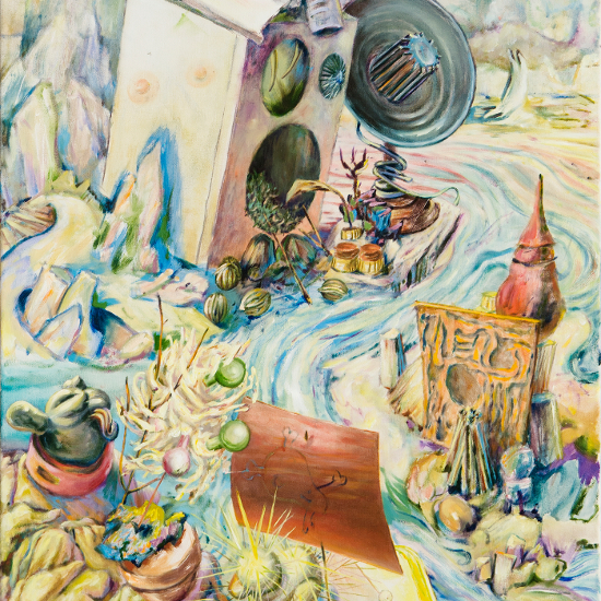 Camp Odysseus, 2016, 50 x 70, Öl auf Leinwand